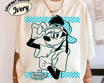 Disney Retro 90s Goofy Png, Disney Mickey and Friends Png, Goofy Max Roxanne Powerline Png,Magic Kingdom Png, Disney Powerline Png