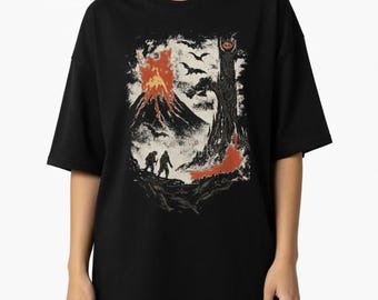 The Dark Lands Shirt – Vintage Washed Graphic Tee for Fantasy & Adventure Lovers, Christmas Gift Shirt.