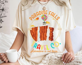 Retro Carl Russel Up Movie Png, Vintage Paradise Falls Travel & Co Disney Up Png, Adventure Is Out There WDW Disneyland Trip 2026