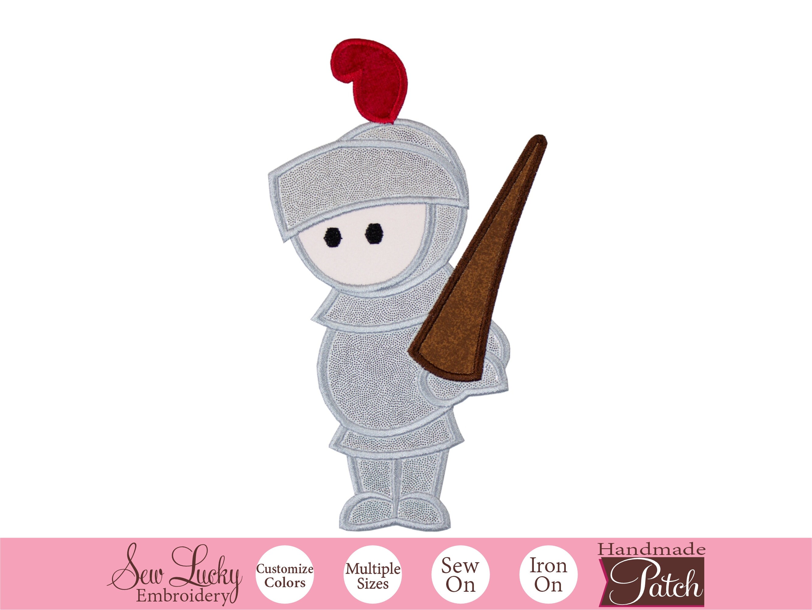 Knight Applique Patch - Medieval Knight Patch - Iron on Patch - Sew on ...
