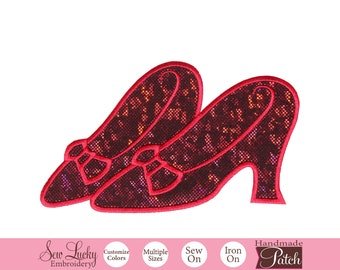 Ruby Slippers Patch - Sew on Patch - Iron on Patch - Applique patch