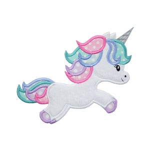 Jumping Unicorn Patch - Animal Patch - Iron on patch - Sew on patch - Applique patch