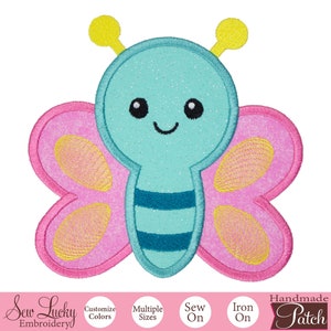 Happy Spring Butterfly Patch - Insect Patch - Iron on patch - Sew on patch - Applique patch