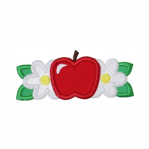 Apple Blossom Patch Iron On Red Fruit Embroidered Applique Flower Patch for Backpack Cute Sew On Patch Teacher Gift Spring Accessory