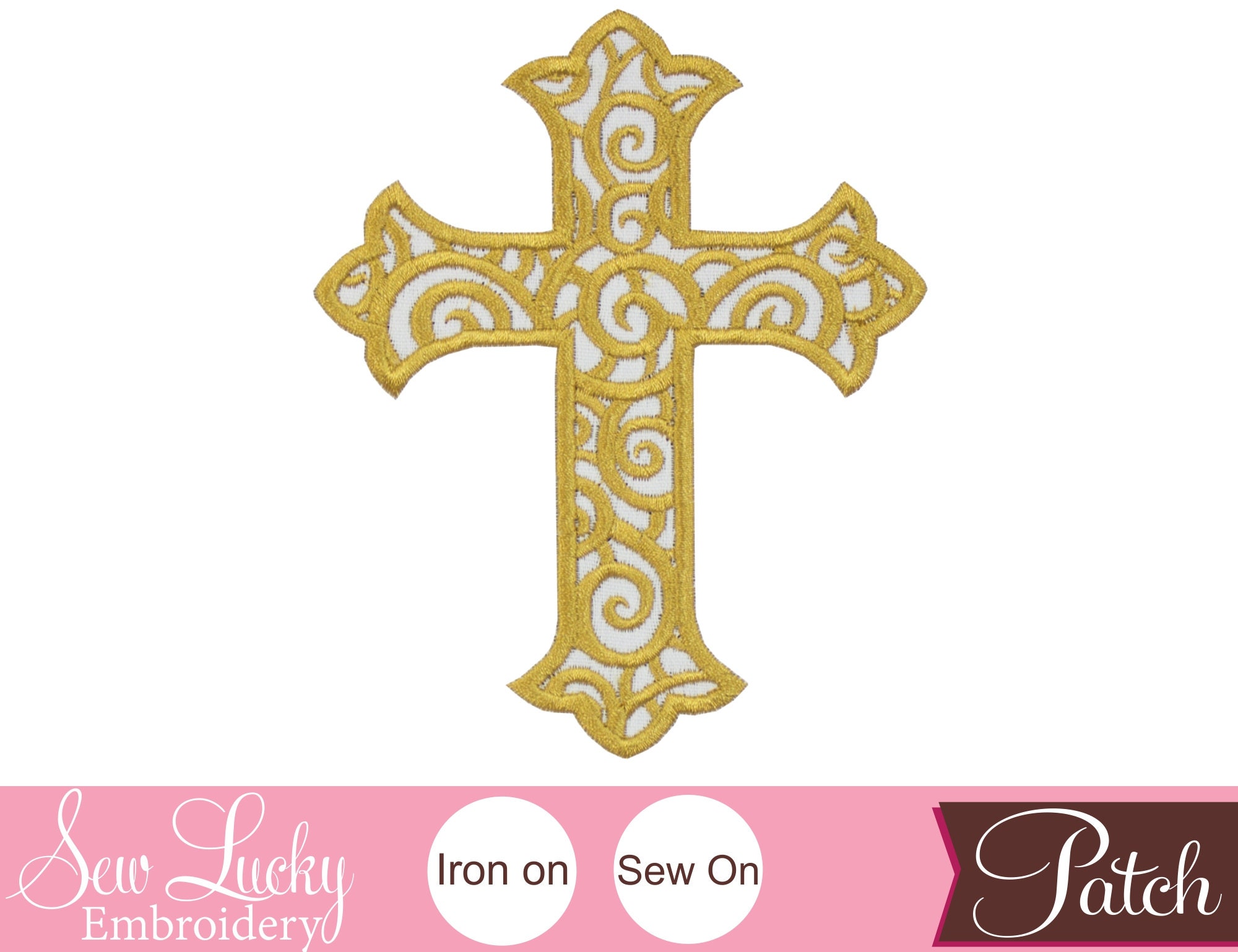 Cross Patch Iron on patch Sew on patch Religious patch Etsy