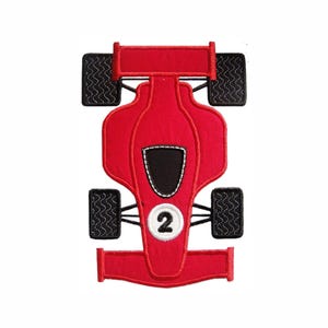 Indy Race Car Birthday Patch - Red car patch - Race car patch - Iron on patch - Sew on patch - Applique patch
