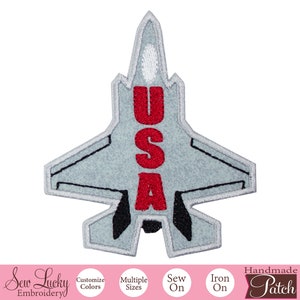 USA Fighter Jet Plane Patch - Pilot patch - Aviation patch - Iron on patch - Sew on patch - Applique patch
