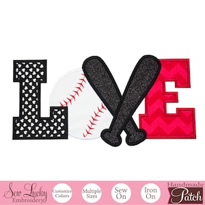 Baseball Love Patch - Sports Patch - Iron on patch - Sew on patch - Applique patch