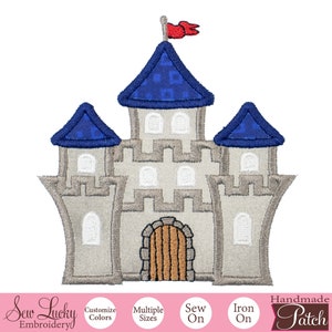 Castle Patch - Iron on patch - Sew on patch - Applique patch - Embroidered patch