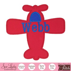 Airplane Personalized Patch - Iron on Patch - Sew on Patch - Applique patch - Aviation patch