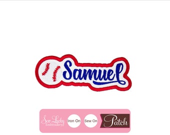 Baseball Name Patch - Personalized Patch - Sports Patch - Iron on patch - Sew on patch - Applique patch