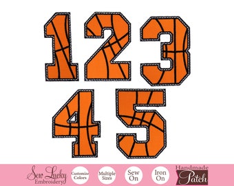 Basketball Number Patch - Basket letter patch - Sports patch - Iron on patch - Sew on patch - Applique patch