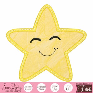 Happy Starfish Patch - Sea Animal Patch - Iron on patch - Sew on patch - Applique patch