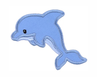 Boy Dolphin Patch - Iron on patch - Sew on patch - Applique patch