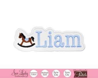 Rocking Horse Personalized name patch with custom name