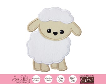 Spring Lamb Patch - Easter Patch - Animal Patch - Iron on patch - Sew on patch - Applique patch