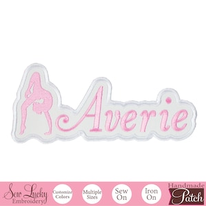 Gymnastics Name Patch - Personalized Patch - Iron on patch - Sew on patch - Applique patch - Embroidered patch