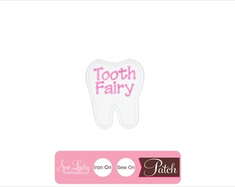 Tooth Fairy Patch - Iron on patch - Sew on patch - Applique patch - Embroidered patch