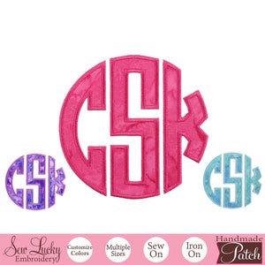 Watercolor Circle Monogram Patch - Custom Patch - Personalized Patch - Bag Patch - Jacket Patch - Hat Patch