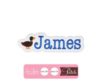 Mallard Duck Name Patch - Personalized Patch - Name Patch - Custom Name Patch - Hat Patch - Bag Patch