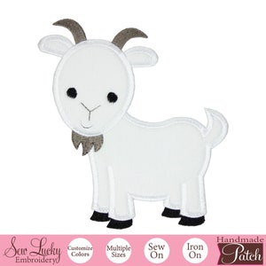 Goat Patch - Animal Patch - Iron on patch - Sew on patch - Applique patch