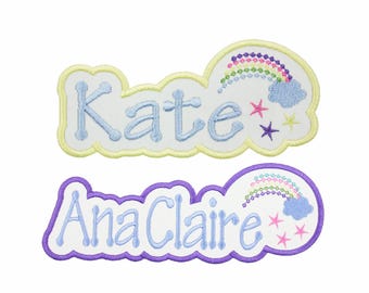 Rainbow Name Patch -Personalized patch - Name patch - Iron on patch - Sew on patch - Applique patch