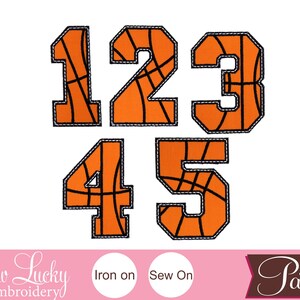 1 - Yellow Block Numbers - Iron on Applique/Embroidered Patch