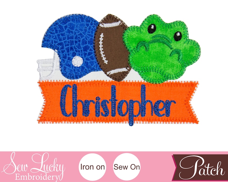 Personalized Patch Gator Football Name Patch Sew on patch Embroidered patch patch Iron on patch Applique patch