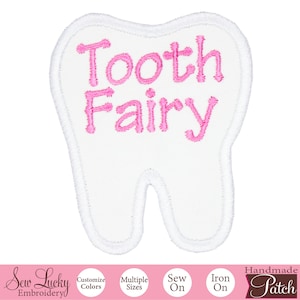 Tooth Fairy Patch - Iron on patch - Sew on patch - Applique patch - Embroidered patch