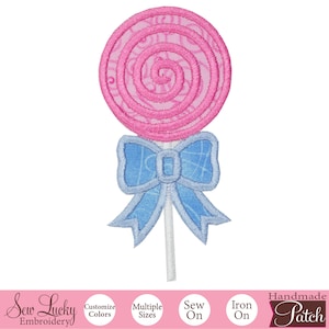 Lollipop Candy Sucker - Food Patch - Candy Patch - Iron on patch - Sew on patch - Applique patch