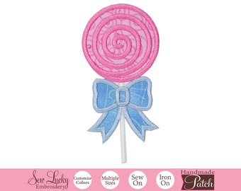 Lollipop Candy Sucker - Food Patch - Candy Patch - Iron on patch - Sew on patch - Applique patch