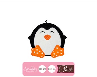 Penguin Patch - Animal Patch - Iron on patch - Sew on patch -  Applique patch