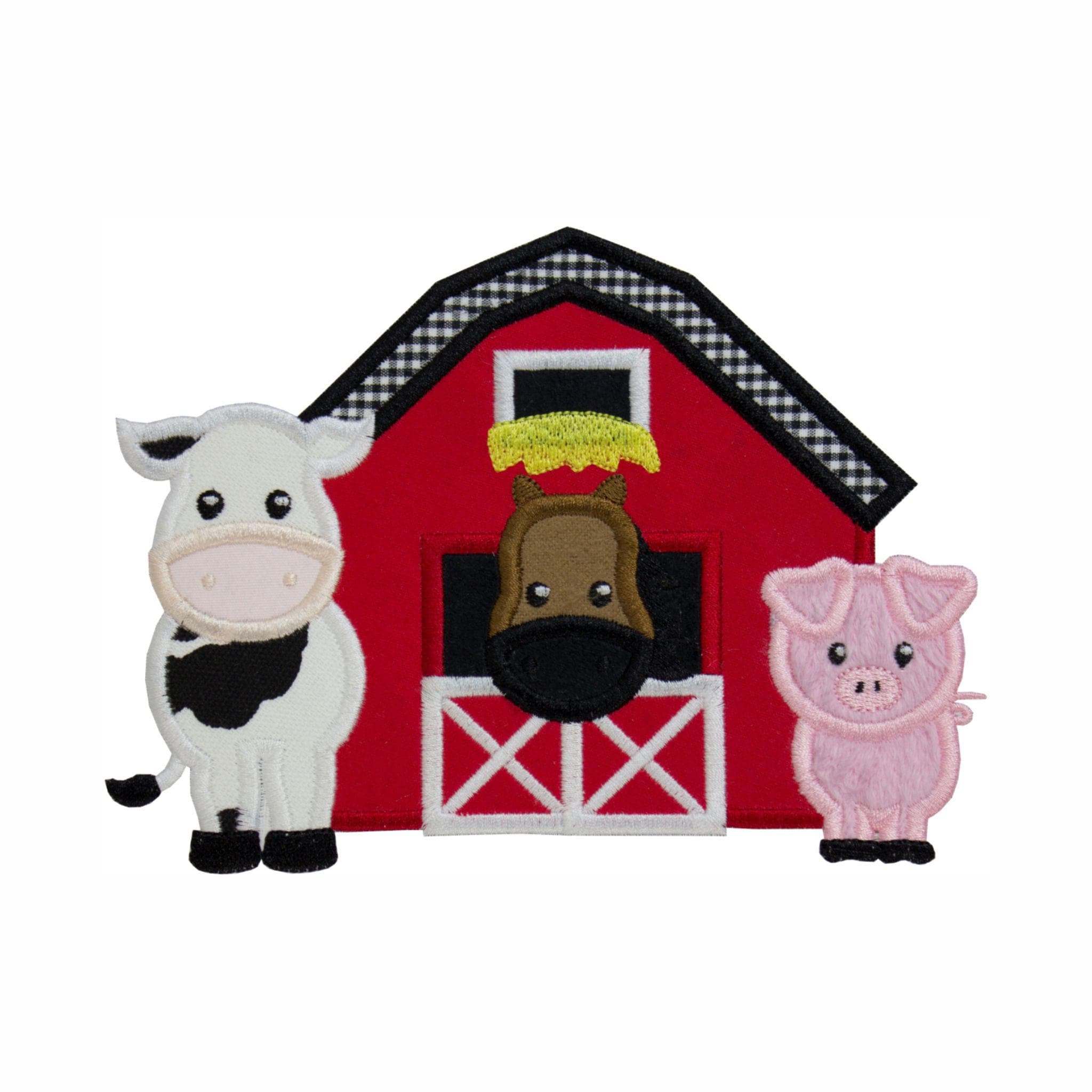 Barn Animal Farm Patch - Country patch - Rustic patch - Iron on patch - Sew on patch - Applique patch
