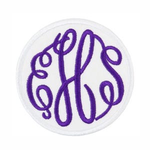 Personalized Monogram Patch, Custom Embroidered Initial Applique for Bags Jackets Hats