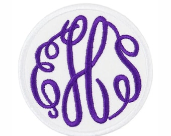 Personalized Monogram Patch, Custom Embroidered Initial Applique for Bags Jackets Hats