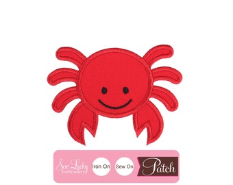 Boy Crab Patch - Iron on patch - Sew on patch - Applique patch