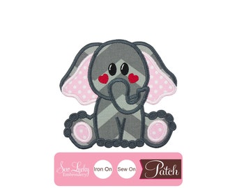 Elephant Patch - Animal Patch - Iron on patch - Sew on patch - Applique patch
