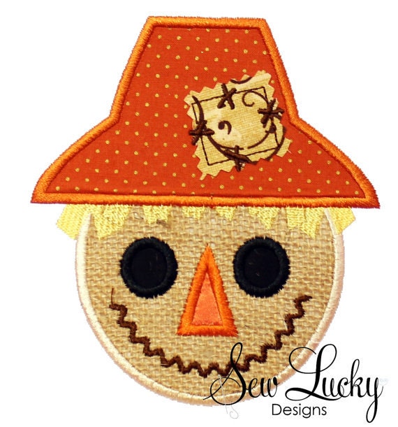 Scarecrow Fall Patch in your choice of a Sew on Patch or Iron Etsy