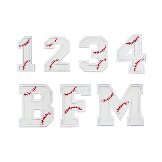 Baseball Number Patch, Custom Jersey Letter, Iron On Sew On, Team Uniform
