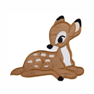 Baby Deer Patch – Fawn Animal Applique, Iron On or Sew On