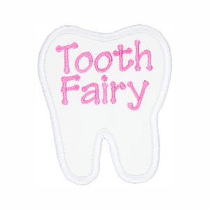 Tooth Fairy Embroidered Patch, Iron On or Sew On Applique for Tooth Fairy Costume or Tooth Fairy Pillow