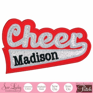 Personalized Cheerleader Patch: Custom Name, Iron-On or Sew-On