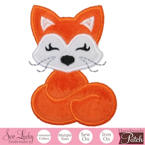 Friendly Fox Patch - Iron on patch - Sew on patch - Applique patch