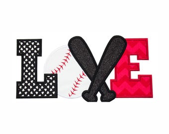 Baseball Love Patch - Sports Patch - Iron on patch - Sew on patch - Applique patch
