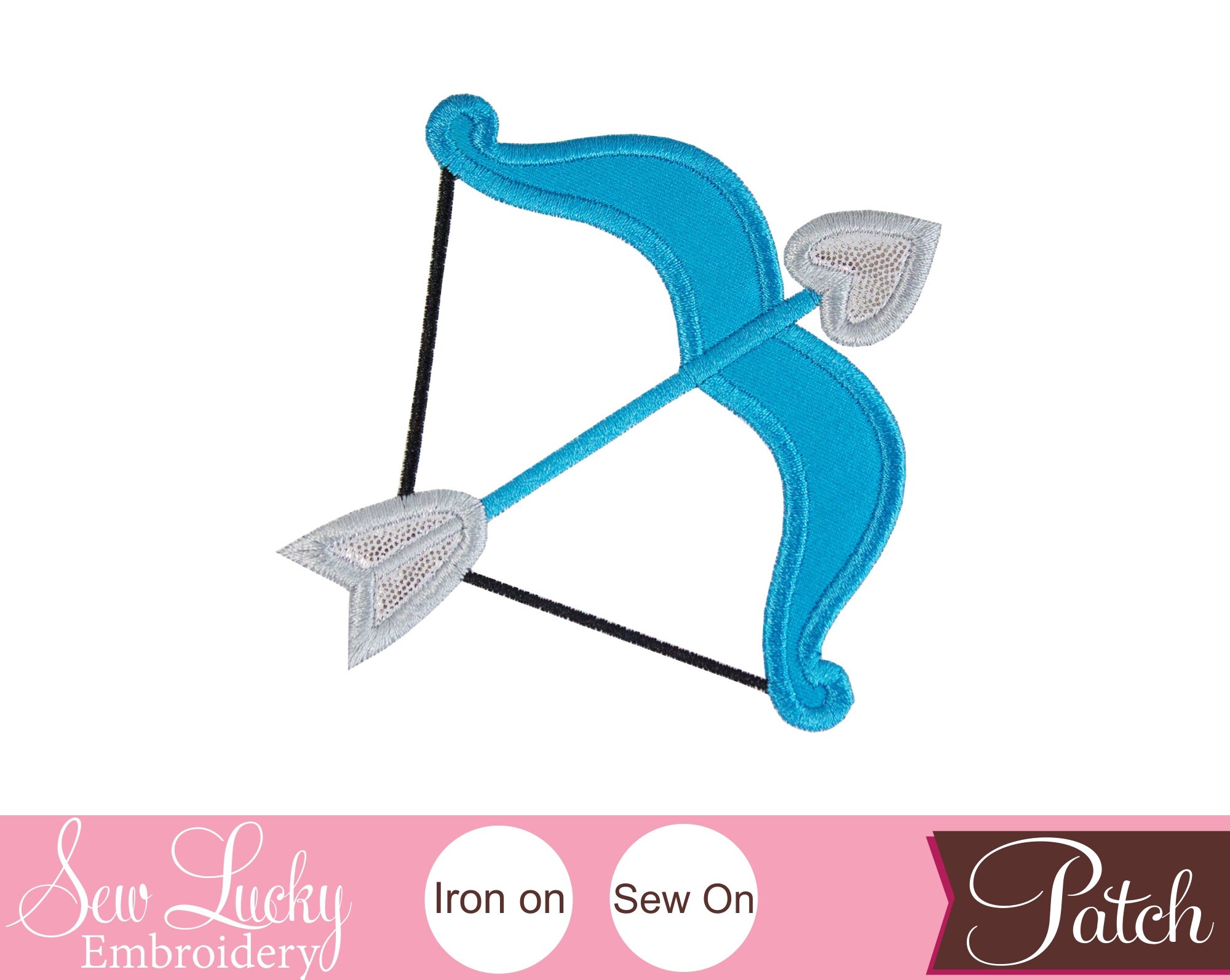 Bow and Arrow Patch Iron on patch Sew on patch Valentine Etsy