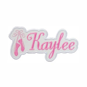 Personalized Ballet Name Patch | Custom Embroidered | Iron / Sew On | Dance Bag | Kids Jacket DIY
