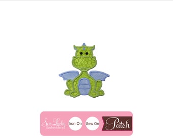 Boy Baby Dragon Patch - Reptile Patch - Mythical Creature patch - Iron on patch - Sew on patch - Applique patch