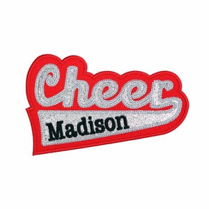 Personalized Cheerleader Patch: Custom Name, Iron-On or Sew-On