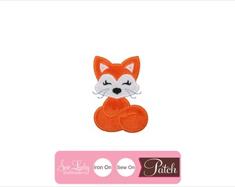 Friendly Fox Patch - Iron on patch - Sew on patch - Applique patch