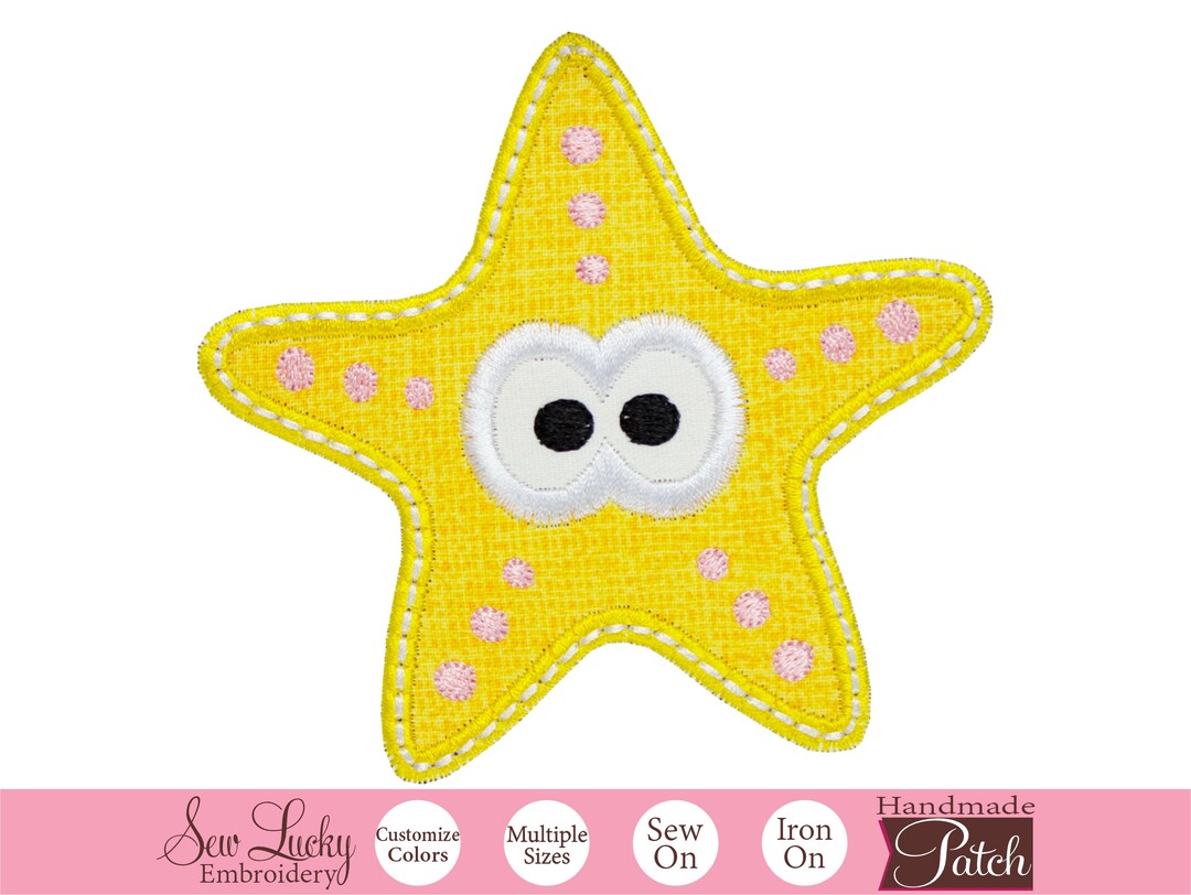 Starfish Patch - Sea Animal Patch - Iron on Patch - Sew on Patch ...
